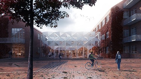 Visualisering af Universitetsbyen - rum mellem bygninger