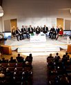 Aulaen på Aarhus Universitet dannede onsdag en højtidelig ramme om en international prisceremoni, der blev skabt for snart 30 år siden for at hylde den menneskelige intelligens og den geniale tanke og ide. Foto: Jesper Rais/AU Kommunikation
