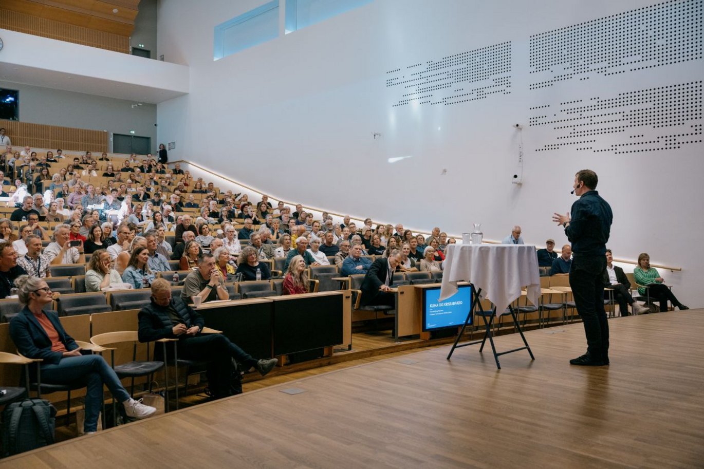 Billede af lyttende konference-deltagere