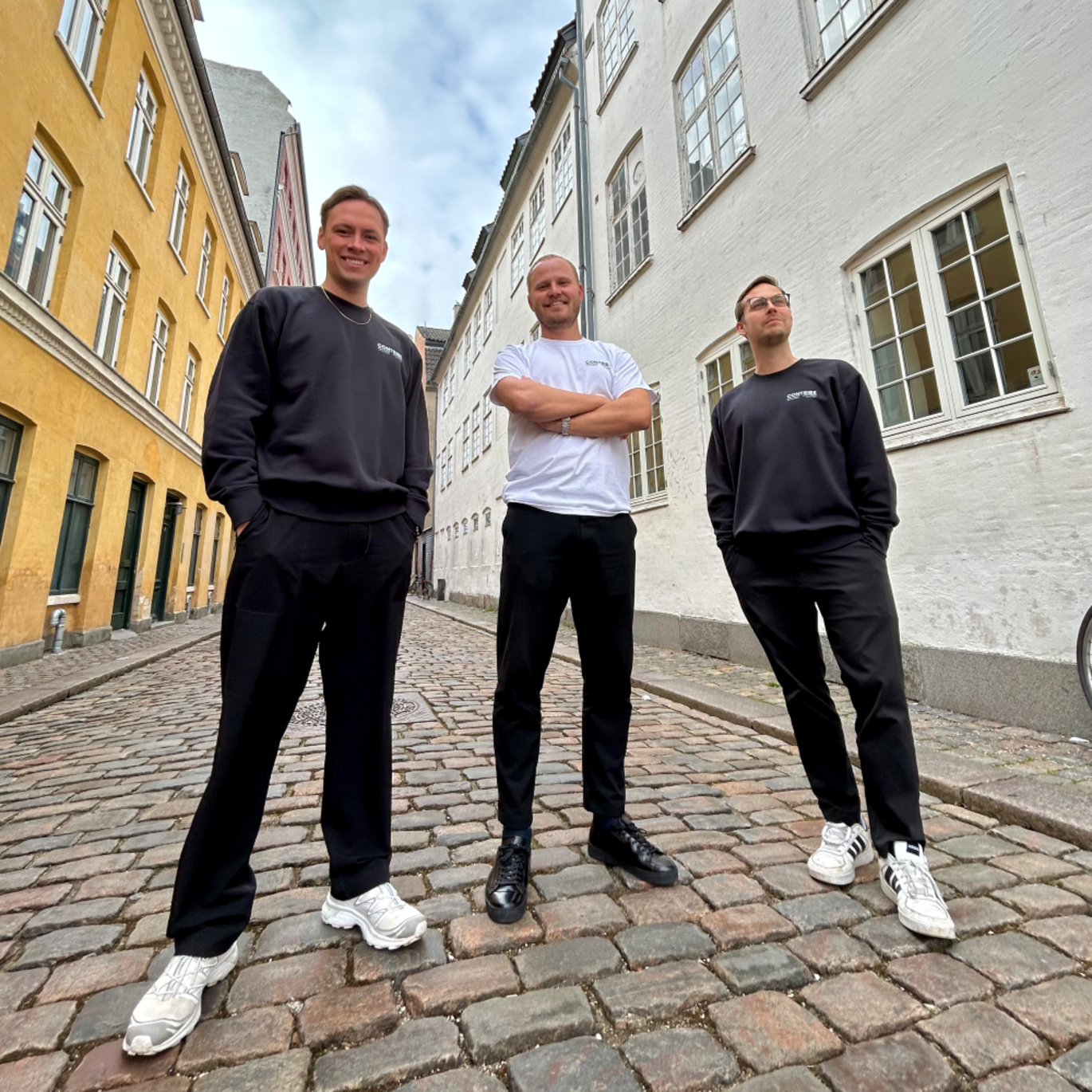 Tobias Ørskov Madsen, Lasse Viggo og Christoffer Winther Bouet fra startuppen Contribe
